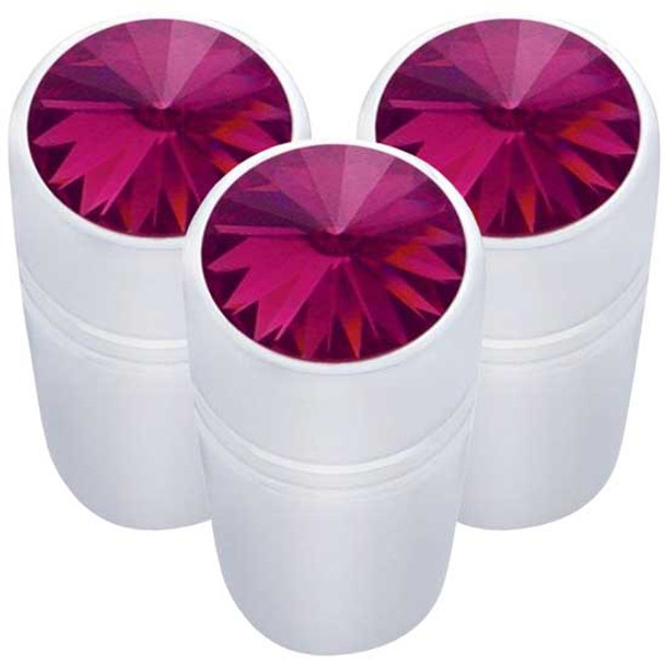 Chrome Mini Toggle Extension With Purple Jewel  For Peterbilt (Pack Of 3)