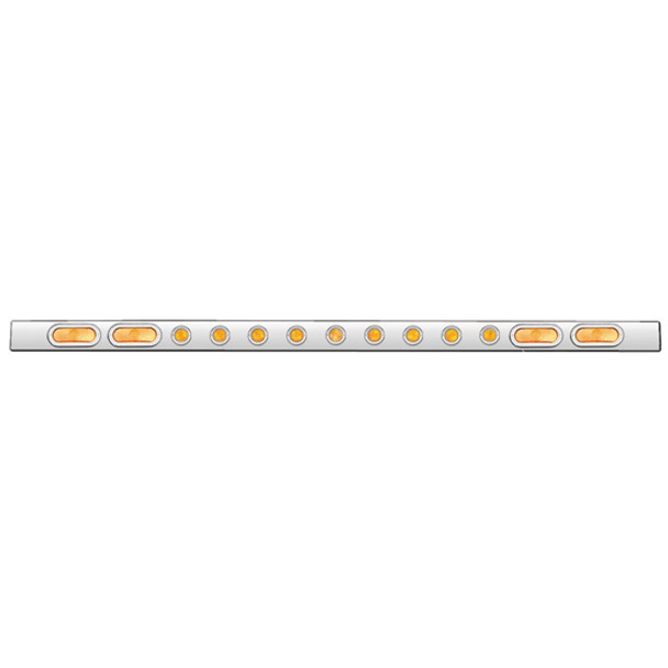 Roadworks Under Bumper Bar With 4 Oval & 9 Rnd 2 inch Lights - Amber LEDS / Amber Lens Roadworks Under Bumper Bar With 4 Oval & 9 Rnd 2 inch Lights - Amber LEDS / Amber Lens