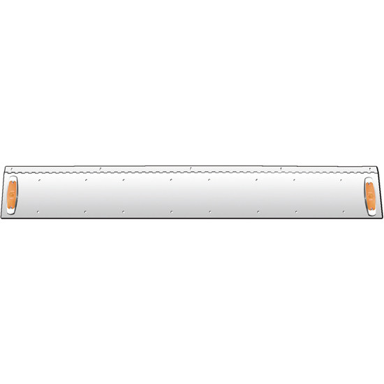 59.75 Inch Stainless Steel 4 Plate Hinged License Plate Holder With 2 SuperNova Lights- Amber LED/ Amber Lens