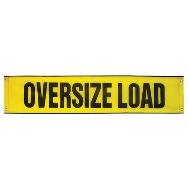 Oversize Load Mesh Banner W/ Grommet- 18 X 84 Inch