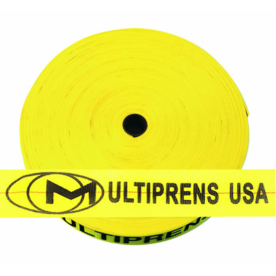 4 Inch X 300 Ft Exterior Tie Down Webbing- 20000 Lb Breaking Strength- Yellow