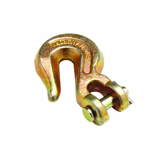 Gold 5/16 Inch Steel Clevis Hook- 2135 kgs/4700 Lb WLL