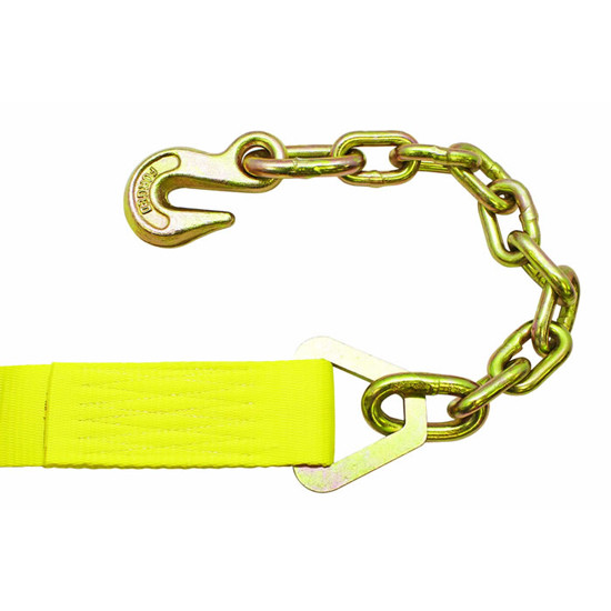 2 Inch X 27 Ft Winch Strap With #316 18 Inch Chain Anchor- 3335 Lb WLL
