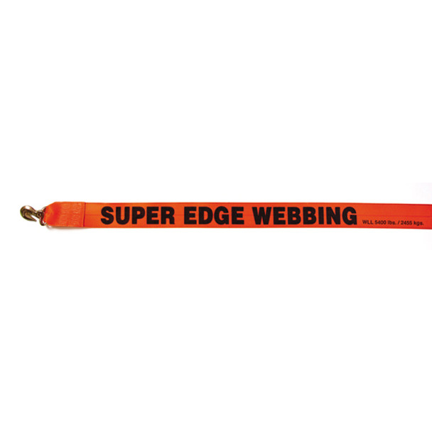 4 Inch X 40 Ft Super Edge Zone Winch Strap With #416 Grab Hook Assembly