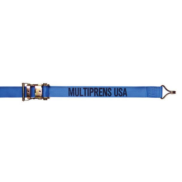 2 Inch X 20 Ft 4K Ratchet Strap W/ F Wire Hooks- 500 Lb WLL, 1500 Lb Breaking Strength