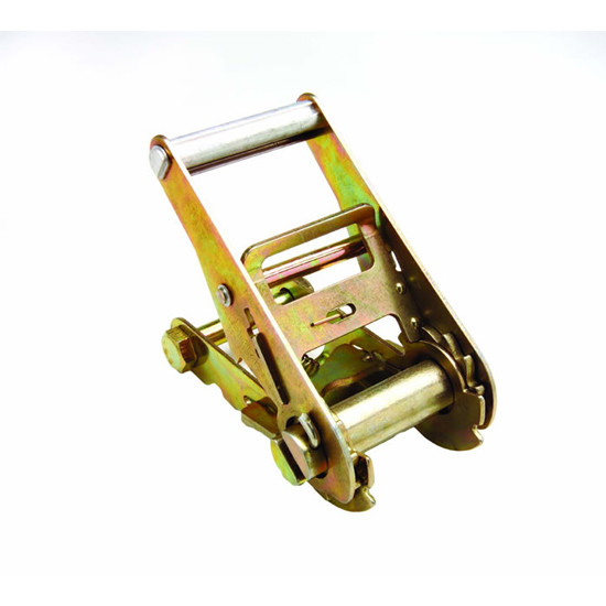 2 Inch Gold Steel 10K Short Narrow Handle Ratchet- 3600 Lb WLL, 11000 Lb Breaking Strength