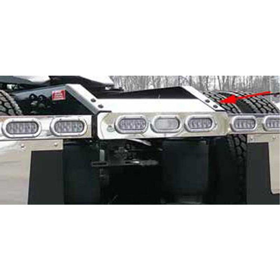Stainless Steel Rear Frame Cover W/ 3 Oval Light Holes & Bezels
