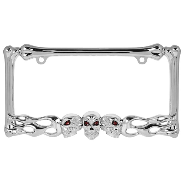 Skulls License Plate Frame