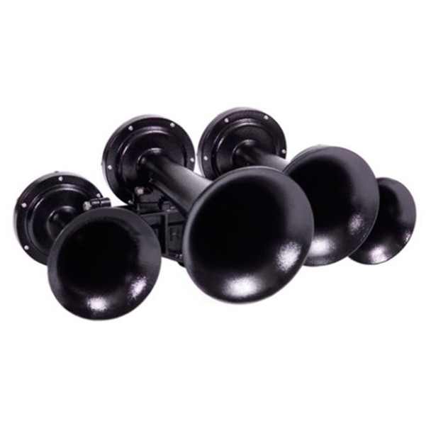4 Bell Black Aluminum Train Horn