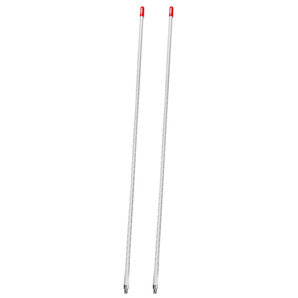 White 4 Foot Fiberglass Whip Antenna- Pair