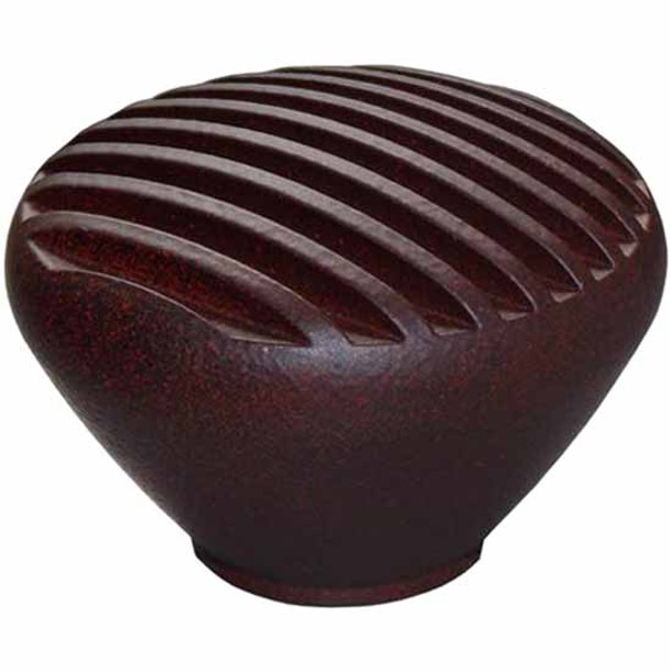 2.375 Inch Rusted Billet Aluminum Nostalgic Shift Knob With Grooves For 9, 10, 13, 15 & 18 Speed Transmissions