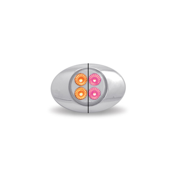 Amber To Pink LED 4 Diode M3 Style Dual Revolution Light