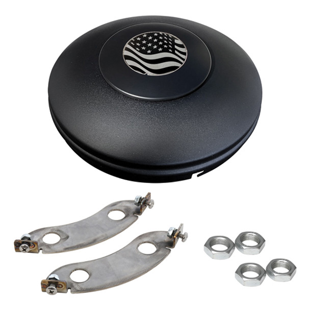 Stealth Black Rear Domed Baby Moon Drive Axle Cover- Real Logo Floater