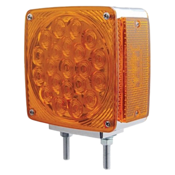 Double Face Turn Signal Light - Amber LED / Amber Lens