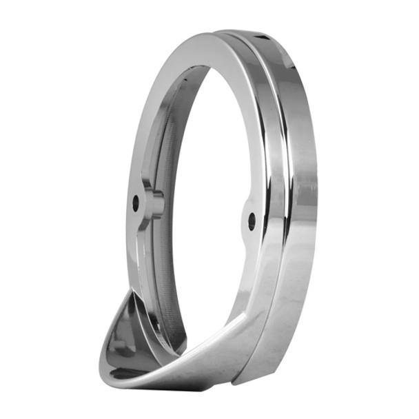 Chrome Plastic Bezel W/ Bottom Visor- 3 Inch Chrome Plastic Bezel W/ Bottom Visor- 3 Inch