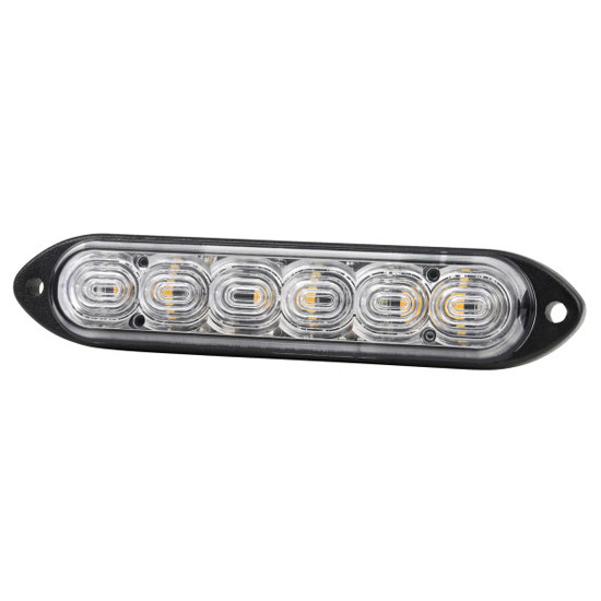 Dual Function Warning Light- Surface Mount- Clear LED/ Amber Lens
