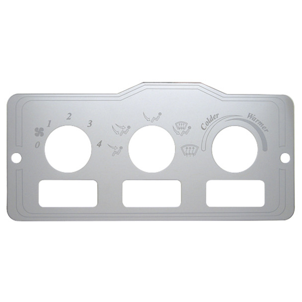 Stainless Steel AC Heater Plate 3 Cutouts For Peterbilt