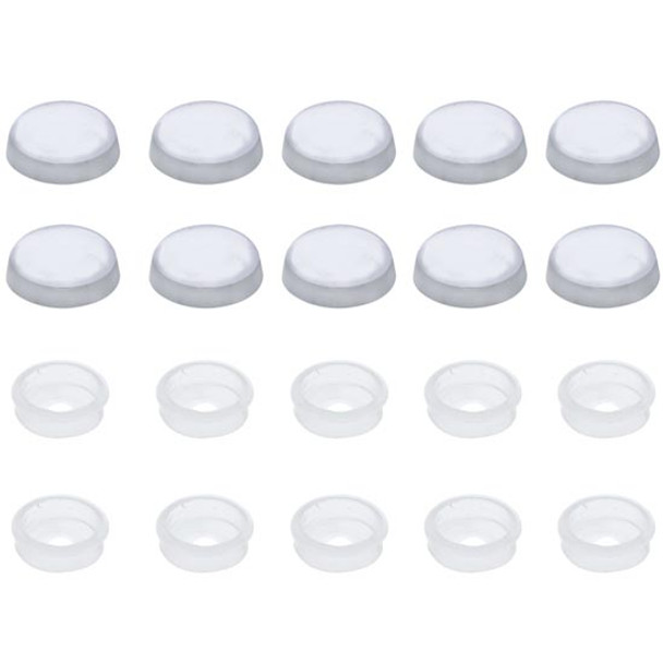 Chrome 10/12 Inch Screw Cover Snap-On Style  - Pack Of 10
