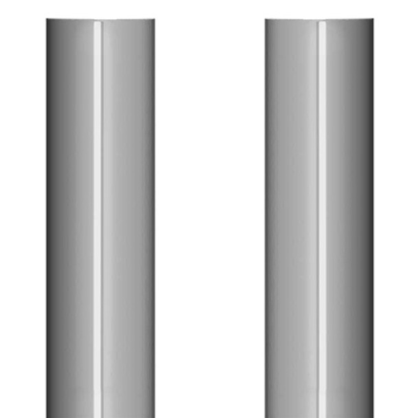 7 X 120 Inch Day Cab Flat Top Exhaust Kit W/ 7-5 Inch Long Drop Elbows, 5 Inch Aluminized Tee & 55 Inch Center Spool By Lincoln Chrome Fits Peterbilt 378, 379, 389 Glider