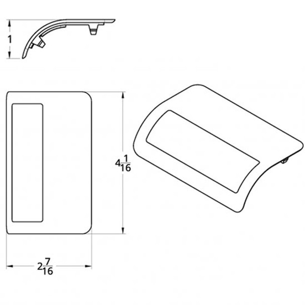 Plastic Green Door Light Lens  For Peterbilt