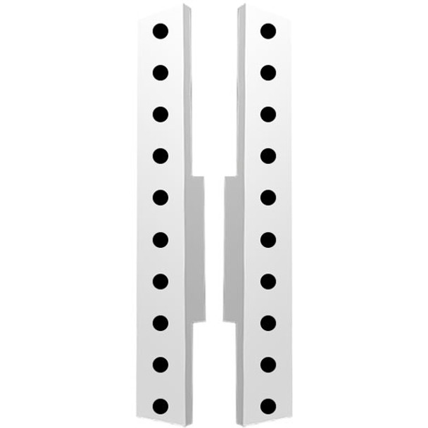 Valley Chrome Stainless Steel Rear Air Cleaner Panels W/ 20 Bullseye Light Holes Fits Peterbilt 378/379 with Vortox Air Cleaners Valley Chrome Stainless Steel Rear Air Cleaner Panels W/ 20 Bullseye Light Holes Fits Peterbilt 378/379 with Vortox Air Cleaners