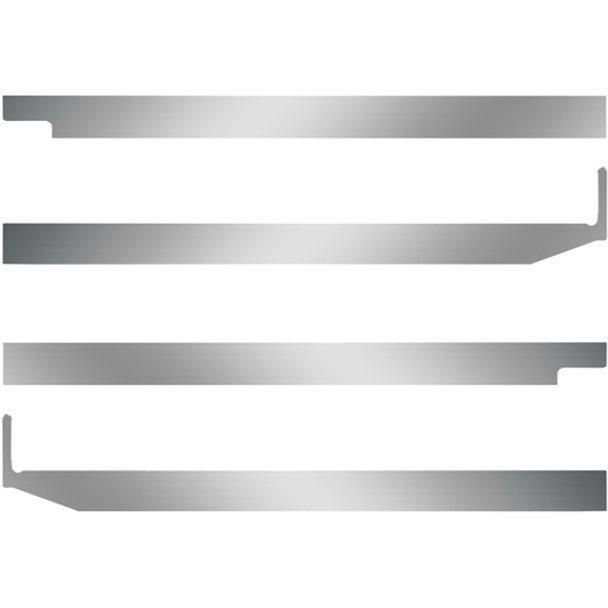 2.5 Inch Blank Stainless Cab-Sleeper Panels Fits Peterbilt 567 SBA, 579 SBA W/ 58 Inch Sleeper W/ Extenders 2.5 Inch Blank Stainless Cab-Sleeper Panels Fits Peterbilt 567 SBA, 579 SBA W/ 58 Inch Sleeper W/ Extenders