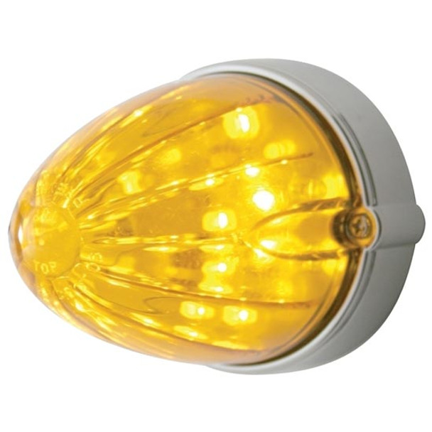 19 LED Amber Marker & Auxiliary Light Flush Mount Amber Lens