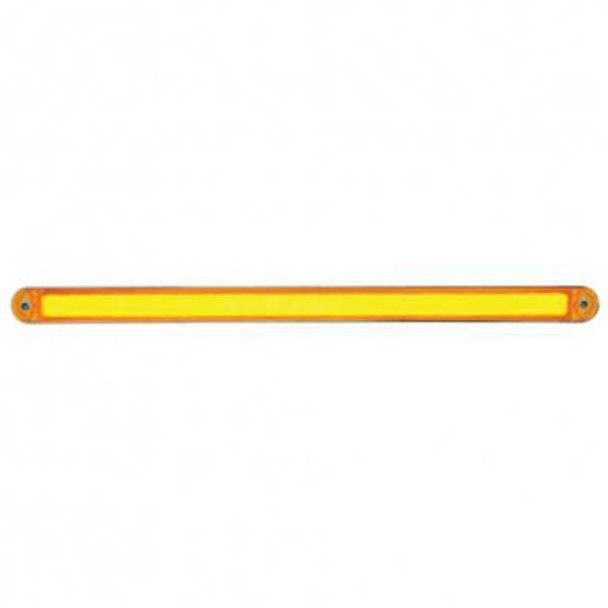 12 Inch Dual Function GLO-Light Bar W/ Chrome Bezel- Amber LED / Amber Lens