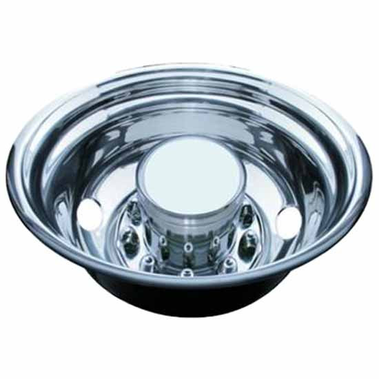 Stainless Steel Rear Wheel Simulator Set, 24 1/2 Inch OD, 2 Vent Holes And Stud Piloted
