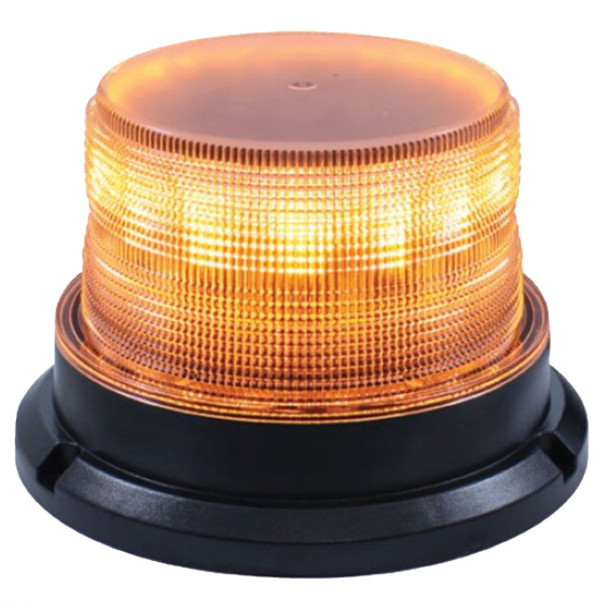 12 High Power Diode Beacon Light W/ 5 Built-In Flash Patterns - Amber LED / Clear Lens