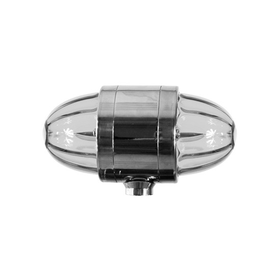 Legendary Double Face Turn Light W/ Chrome Housing- Amber LED/ Clear Lens