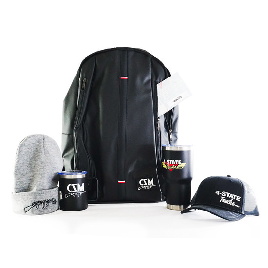 Chrome Shop Mafia Backpack Merch Gift Set W/ White Decal