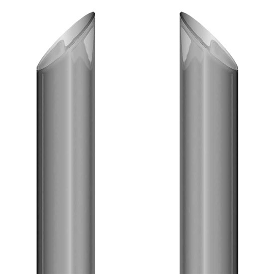 8 X 102 Inch Miter Stack Kit W/ 8-8 LD 90-Deg Elbows, 55 Spools, Without Tee, Unibilt W/ 2 Cab Brackets By Lincoln Chrome Fits Peterbilt 378, 379, 389 Glider