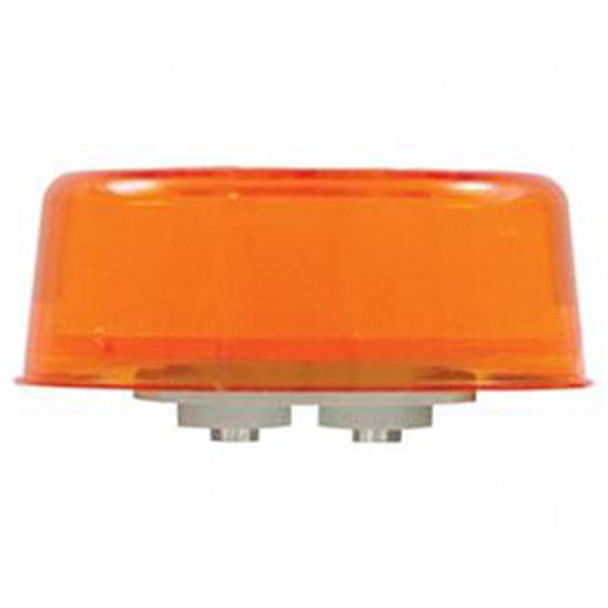 2 Inch 6 Diode Amber LED Round GLO Marker Light Amber Lens