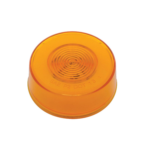 2.5 Inch 9 Diode Amber LED GLO Round Marker Light Amber Lens