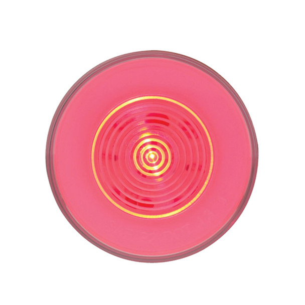 2.5 Inch Round 9 Diode GLO Clearance & Marker - Red LED / Clear Lens