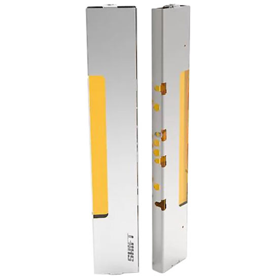 SS Front Glo Beam Air Cleaner Panels With Amber Led Amber Lens For Peterbilt 378, 379, 388 And 389