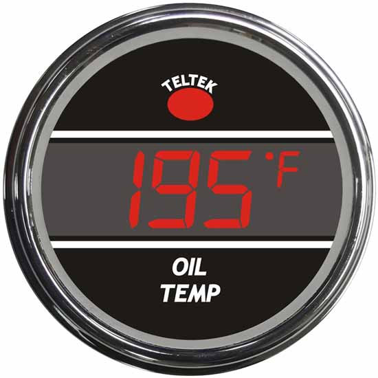Digital Oil Temperature Smart Gauge With Red Display For Kenworth And Peterbilt 2006-Newer