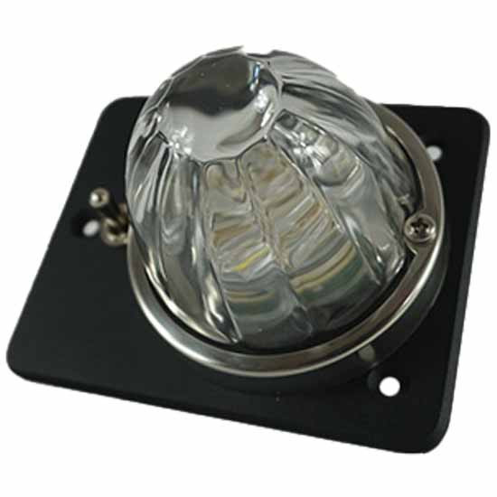 Single Glass Watermelon Sleeper Light With Black Rectangular Base For Peterbilt 379