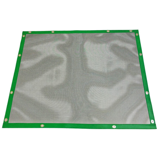 Black Mesh Bug Screen With Vinyl John Deere Green Trim For Kenworth W900L, W900L Aerocab