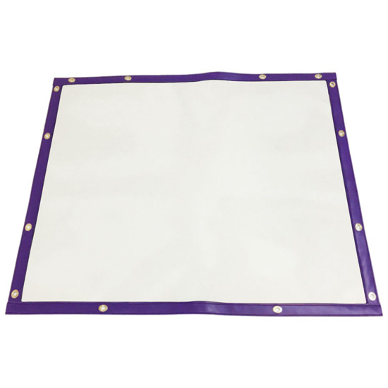 White Bug Screen With Dark Purple Trim For Kenworth W900L