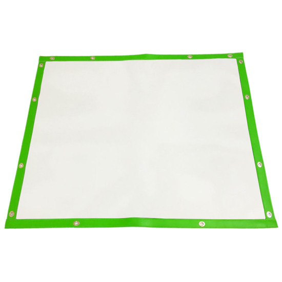 White Bug Screen With Lime Green Trim For Kenworth W900L