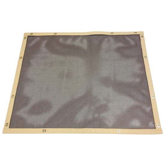 Black Bug Screen With Tan Trim For Kenworth W900A