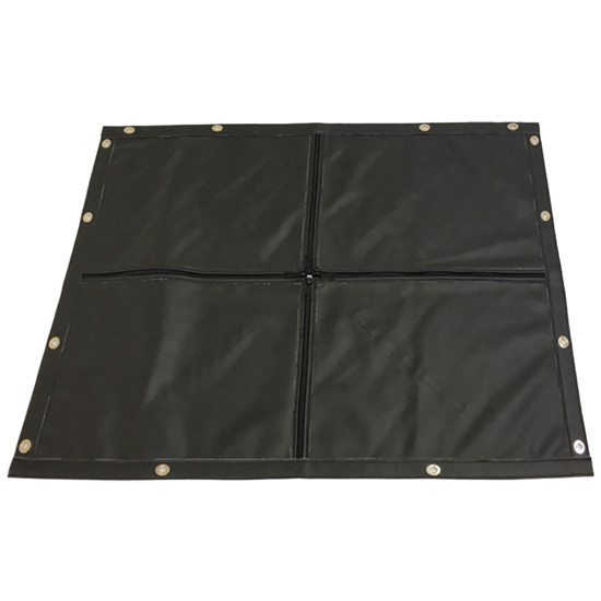Black Non Quilted Vinyl Winter Front 2 Zipper For Kenworth W900B