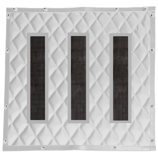 White Quilted Vinyl Winter Front Oe Style For Kenworth T660