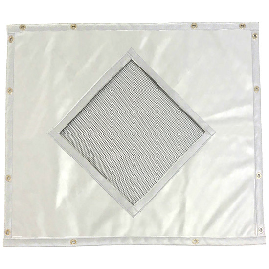 White Non Quilted Vinyl Winter Front Standard Diamond Cutout For Freightliner M2 106