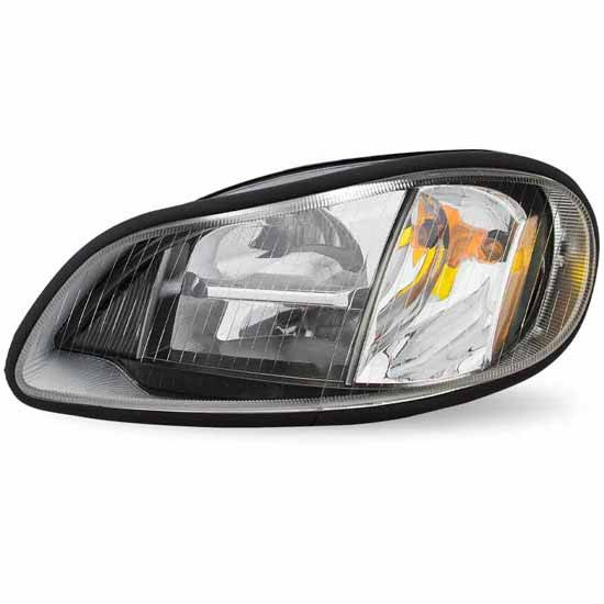 Black Reflector Led Headlight Assembly, Driver Side For Freightliner M2