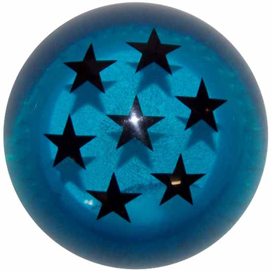 8 Inch Shiftopperz Blue Dragon Ball Z Brake Knob With 7 Black Stars - 2 1/ Diameter