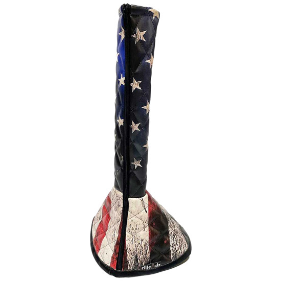 24 Inch Quilted Vinyl Gear Shift - Old Glory Flag Design - Universal Fit