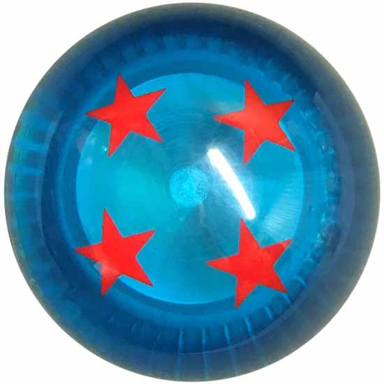 8 Inch Shiftopperz Blue Dragon Ball Z Brake Knob With 4 Red Stars - 2 1/ Diameter